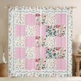 thumbnail image 1 of Homewish Cute Rustic Flower Black Out Curtains,Country Botanical Curtains Pack of 2 (42x63 Each),Pink Geometric Checkered Bedroom Curtains For Girls Kids,Breathable Home Decor, 1 of 6