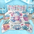 thumbnail image 1 of Homewish Cute Salamander Queen Comforter Set,Pink Axolotl Bedding Sets,Tropical Desert Cacrus Bedding Comforter Set For Boys Girls,Super Cozy Room Decor Reversible,3-Piece, 1 of 8
