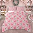 thumbnail image 1 of Homewish Cute Santa Claus Bedding Comforter Set,Cute Christmas Tree Twin Comforter Sets,Pink White Bedding Set For Girl Boy,Super Cozy Room Decor Reversible,2 Pieces, 1 of 8