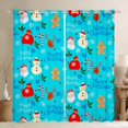 thumbnail image 1 of Homewish Cute Santa Claus Black Out Curtains,Happy Christmas Curtains Pack of 2 (42x63 Each),Snowman Gingerbread Man Pattern Bedroom Curtains For Girl,Microfiber Bedroom Decor, 1 of 6