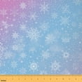 thumbnail image 1 of Homewish Cute Snowfalke Fabric by the Yard 1 Yard,Merry Christmas Home Decor Fabric by the Yard,Gradient Purple Blue Sewing Fabric For Girls Kids,Ultra Soft Home Decor, 1 of 6