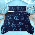 thumbnail image 1 of Homewish Cute Stars Moon Bedding Comforter Set,Cartoon Print Twin Comforter Sets,Dreamy Blue Bedding Set For Boys Kids,Breathable Home Decor Reversible,2pcs, 1 of 8