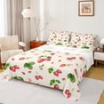 thumbnail image 1 of Homewish Cute Strawberry Full Size Sheets,Sweet Fruit Bed Sheets,Green Red Beige Sheet Sets For Girls Kids,Breathable Home Decor,4-Piece, 1 of 7