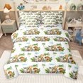thumbnail image 1 of Homewish Cute Zoo Animal 7-Piece Twin Bedding Sets,Green Monstera Leaf Coconut Tree Bedding Comforter Set,White Green Brown Sheet Sets For Girsl Boys,Super Cozy Room Decor Reversible, 1 of 8