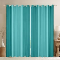 Homewish Cyan Lines Black Out Curtains,Modern Asbtract Geometric Curtains Pack of 2 (42x63 Each),Stripe Bedroom Curtains For Men Women,Super Cozy Room Decor
