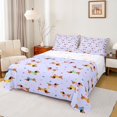 thumbnail image 1 of Homewish Dachshund Dog Queen Sheets,Cartoon Animals Queen Sheet Sets,Purple,4-Piece,1 Flat Sheet, 1 Fitted Sheet and 2 Pillowcases, 1 of 6
