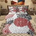 thumbnail image 1 of Homewish Dahlia 7-Piece Twin Bedding Sets,Retro Flower Bedding Comforter Set,White Red Blue Sheet Sets For Men Women,Breathable Home Decor Reversible, 1 of 8
