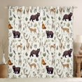 thumbnail image 1 of Homewish Deer Bear Fox Blackout Curtains Set of 2 (52x84 Each) For Teens Boys Girls,Jungle Animals Window Curtains,Tree Leaves Curtains and Drapes,Breathable Home Decor, 1 of 6