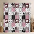 thumbnail image 1 of Homewish Deer Moose Bear Blackout Curtains Set of 2 (52x84 Each) for Teens, Rustic Jungle Hunting Window Curtains, Pink Rustic Plaid Curtains and Drapes, Living Room Curtains Decor, 1 of 5