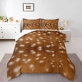 thumbnail image 1 of Homewish Deer Print Bedding Comforter Set 2pcs for Teens Boys Girls,Jungle Animal Twin Comforter Sets Microfiber,Brown White Breathable Bedding Set,Breathable Home Decor,Reversible, 1 of 8