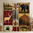 thumbnail image 1 of Homewish Deer Silhouette Black Out Curtains,Rustic Pike Fish Curtains Pack of 2 (42x63 Each),Country Farmhouse Lodge Bedroom Curtains For Teens,Super Cozy Room Decor, 1 of 6