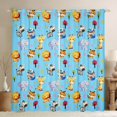 thumbnail image 1 of Homewish Dinsaur Tiger Zebra Curtains Pack of 2 (42x84 Each),Cute Zoo Animal Curtains Blackout,Blue Gray Orange Bedroom Curtains For Boys Kids,Breathable Home Decor, 1 of 6
