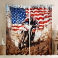 thumbnail image 1 of Homewish Dirt Bike Boy Girl Black Out Curtains,Usa Flag Curtains Pack of 2 (42x63 Each),Extreme Sport Bedroom Curtains,Super Cozy Room Decor, 1 of 6