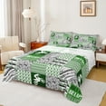thumbnail image 1 of Homewish Dirt Bike Teens Twin Sheet Sets, Motorcycle Extreme Sports Twin Fitted Sheet, Green Fashion Abstract Flat Sheet, Super Cozy Room Decor, 3-Piece, 1 of 8
