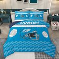 thumbnail image 1 of Homewish Dodger Blue Rugby Helmet Full Size Comforter Sets for Boys, Est Sleep Sport Bedding Comforter Set, Cartoon Football Theme Reversible Bedding Sets, Lightweight Room Decor, 3pcs, 1 of 8