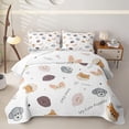 thumbnail image 1 of Homewish Dog Bed Spread Queen,Luck Good Sweet Day My Cute Puppies Print Queen Coverlet Set,White,3 Pieces, 1 of 7
