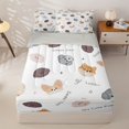 thumbnail image 1 of Homewish Dog Zipper Queen Comforter Set with Fitted Sheet and 2 Pillowcases,Luck Good Sweet Day My Cute Puppies Print Zipper Bedding Set,White,Light Gray Reversible,4pcs, 1 of 8