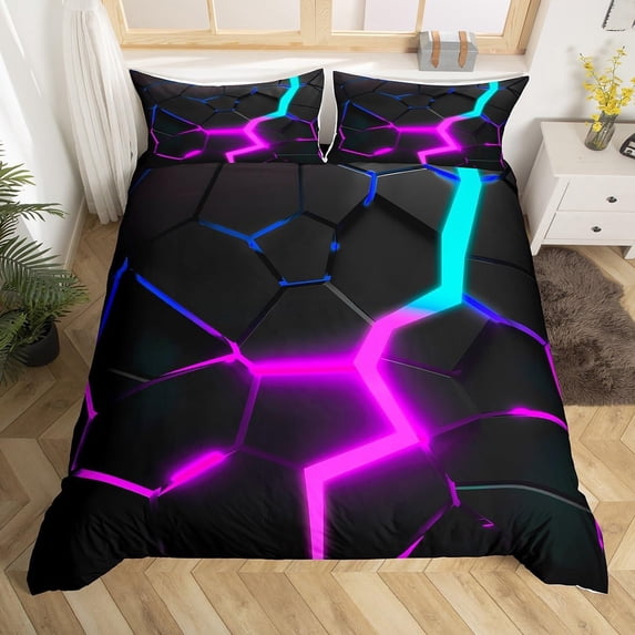 Homewish Dreamcher Duvet Cover Set Boho Mandala Bedding Set 3pcs for Girls Adults Purple Dream Catcher Comforter Cover Soft Polyester Bedspread Cover with 2 Pillowcases (No Comforter) King Size