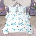 thumbnail image 1 of Homewish Dreamy Bow-tie Child Twin Bedding Sets 7-Piece, Fairy Tale Bowknot Bedding Comforter Set, Cartoon Princess Style Reversible Sheet Sets, Luxury Bedroom Decor, 1 of 7
