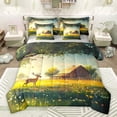 thumbnail image 1 of Homewish Dreamy Cartoon Deer Twin Bedding Sets 7-Piece, Western Rustic Cabin Bedding Comforter Set, Anime Animal Theme Reversible Sheet Sets, Microfiber Bedroom Decor, 1 of 8