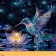 thumbnail image 1 of Homewish Dreamy Glitter Hummingbird Fabric by the Yard 1 Yard, Bling Lotus Room Decor Fabric by the Yard, Stars Starry Sky Sewing Fabric, Lightweight Room Decor, 1 of 6