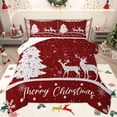 thumbnail image 1 of Homewish Dreamy Moose Reindeer Bedding Comforter Set for Kid, Magic Christmas Tree Twin Comforter Sets, Happy New Year Reversible Bedding Set, Breathable Home Decor, 2-Piece, 1 of 9