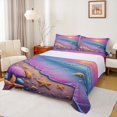 thumbnail image 1 of Homewish Dreamy Ocean Sunset Bed Sheets for Kids, Kawaii Starfish Seashell King Sheets, Summer Beach Sheet Set, Super Cozy Room Decor, 4 Pieces, 1 of 7
