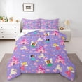 thumbnail image 1 of Homewish Dreamy Purple Fairy Tale Bedding Comforter Set, Kawaii Princess Elf Twin Comforter Sets, Cartoon Cute Castle Reversible Bedding Set, Ultra Soft Bedroom Decor, 2 Pieces, 1 of 8