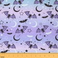 thumbnail image 1 of Homewish Dreamy Purple Halloween Fabric by the Yard 1 Yard, Cartoon Kawaii Bat Room Decor Fabric by the Yard, Stars Moon Starry Sky Sewing Fabric, Luxury Bedroom Decor, 1 of 6