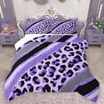 thumbnail image 1 of Homewish Dreamy Purple Polkadots Queen Comforter Set, Leopard Cheetah Print Bedding Sets, Modern Fashion Bedding Comforter Set, Super Cozy Room Decor, 3 Pieces, 1 of 8
