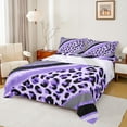 thumbnail image 1 of Homewish Dreamy Purple Polkadots Twin Sheet Sets, Leopard Cheetah Print Twin Fitted Sheet, Modern Fashion Flat Sheet, Super Cozy Room Decor, 3 Pieces, 1 of 8