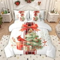 thumbnail image 1 of Homewish Dreamy Xmas Tree Bedding Comforter Set 7pcs for Kids, Christmas Robin Animal Queen Bedding Sets, Winter Western Festival Reversible Queen Sheet Sets, Lightweight Room Decor, 1 of 8