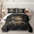 thumbnail image 1 of Homewish Drip Camo Baseball Twin Quilt Set, Sport Twin Coverlet Set for Men and Boys, 2pcs, 1 Comforter and 1 Pillowcase, 1 of 7