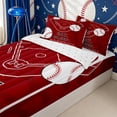 thumbnail image 1 of Homewish Eat Sleep Baseball Zipper Full Size Comforter Sets with Fitted Sheet and 2 Pillowcases,Sport Theme Ball Gaming Zipper Bedding Set for Teens,4pcs, 1 of 6