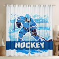 thumbnail image 1 of Homewish Eat Sleep Sports Curtains Pack of 2 (42x84 Each) for Teens, Cartoon Ice Hockey Curtains Blackout, American Sports Theme Bedroom Curtains, Black Out Curtains Decor, 1 of 6