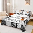 thumbnail image 1 of Homewish Eat Sleep Sports Full Size Sheets 4-Piece for Kids Teens Adults,Basketball Football Baseball Breathable Bed Sheets,Ball Gamer Lightweight Sheet Sets,Lightweight Room Decor, 1 of 7