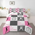 thumbnail image 1 of Homewish Eat Sleep Volleyball Full Size Comforter Sets 3-Piece for Female Men Adults,Geometric Plaid Grid Bedding Comforter Set,Sport Theme Lightweight Bedding Sets,Luxury Bedroom Decor,Reversible, 1 of 8