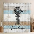 thumbnail image 1 of Homewish Enjoy Farm Life Blackout Curtains Set of 2 (52x84 Each), Countryside Wooden Plank Window Curtains, Leaf Botanical Print Curtains and Drapes, Curtains and Drapes Room Decor, 1 of 6