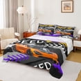 thumbnail image 1 of Homewish Extreme Sports Game Full Size Sheets,Speed Race Car Bed Sheets,Purple Orange Yellow Sheet Sets For Boys Kids,Microfiber Bedroom Decor,4-Piece, 1 of 7
