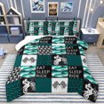 thumbnail image 1 of Homewish Extreme Sports Motorcycle Queen Comforter Set,Patchwork Geometric Checkered Bedding Sets,Racing Flag Bedding Comforter Set For Boys Kids,Breathable Bedroom Decorative Reversible,3 Pieces, 1 of 8