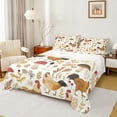 thumbnail image 1 of Homewish Farm Animal Chicken Twin Sheet Sets,Retro Rustic Mushroom Twin Fitted Sheet,Country Plant Leaves Flat Sheet For Boys Kids,Super Cozy Room Decor,3pcs, 1 of 7