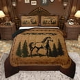 thumbnail image 1 of Homewish Farm Animal Horse Bedding Comforter Set,Rustic Western Farmhouse Twin Comforter Sets,Country Lodge Bedding Set For Boys Kids,Ultra Soft Home Decor Reversible,2pcs, 1 of 8