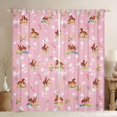 thumbnail image 1 of Homewish Farm Animal Horse Curtains Pack of 2 (42x84 Each),Cartoon Flower Floral Curtains Blackout,Western Cowgirl Bedroom Curtains For Girls Kids,Microfiber Bedroom Decor, 1 of 6