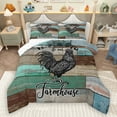 thumbnail image 1 of Homewish Farm Rooster Animal Bedding Comforter Set, Rustic Farmhouse Twin Comforter Sets, Western Lodge Cabin Reversible Bedding Set, Super Cozy Room Decor, 2pcs, 1 of 8