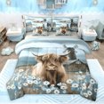 thumbnail image 1 of Homewish Farmhouse Animal Highland Cow Bedding Comforter Set 7pcs for Boys Girls,Chic Floral Daisy Queen Bedding Sets Super Cozy,Vintage Cottage Cabin Windmill Queen Sheet Sets, 1 of 8