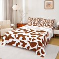 thumbnail image 1 of Homewish Farmhouse Cow Print Full Size Sheets 4-Piece for Teens,Rustic Animal Cattle Breathable Bed Sheets,Abstract Geometric Lightweight Sheet Sets,Breathable Home Decor, 1 of 7