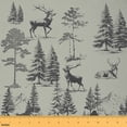 thumbnail image 1 of Homewish Farmhouse Deer Adult Fabric by the Yard 1 Yard, Jungle Pine Tree Room Decor Fabric by the Yard, Jungle Wildlife Animal Sewing Fabric, Luxury Bedroom Decor, 1 of 6