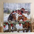 thumbnail image 1 of Homewish Farmhouse Horse Blackout Curtains Set of 2 (52x84 Each) for Female Men Teens,Lodge Cabin Window Curtains,Merry Christmas Curtains and Drapes,Super Cozy Room Decor, 1 of 6