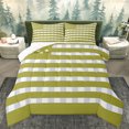 thumbnail image 1 of Homewish Fashion American Flag Bedding Comforter Set, Yellow Green Stripes Twin Comforter Sets, Modern Abstract Ombre Reversible Bedding Set, Ultra Soft Bedroom Decor, 2pcs, 1 of 8