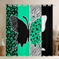 thumbnail image 1 of Homewish Fashion Butterfly Teens Curtains Pack of 2 (42x84 Each), Modern Zebra Cheetah Print Curtains Blackout, Chic Green Polkadots Bedroom Curtains, Curtains and Drapes Decor, 1 of 6